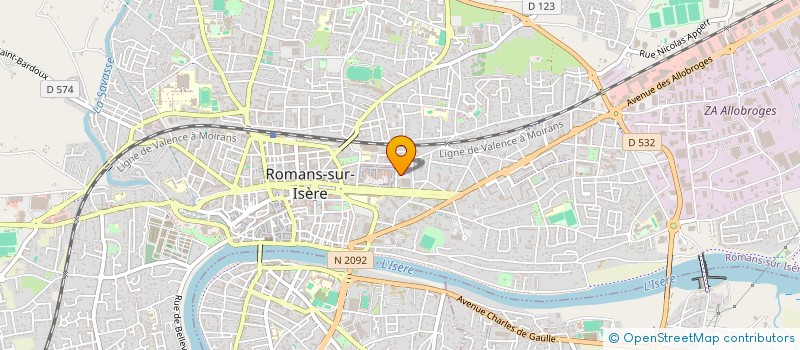 localisation de l'entreprise GEOMETRI INFORMATIQUE à ROMANS-SUR-ISERE
