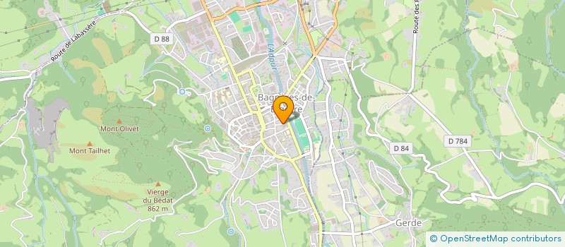 localisation de l'entreprise GEOMONTIS à BAGNERES-DE-BIGORRE