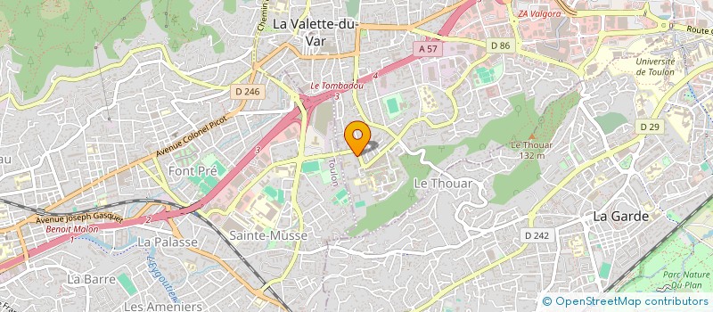 localisation de l'entreprise GEORESO à LA VALETTE-DU-VAR