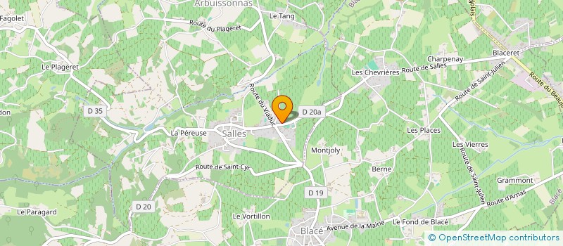 localisation de l'entreprise GEORGES BENON à BLACE