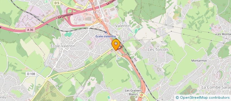 localisation de l'entreprise GEORGES BEVER AUTOMOBILES-GBA à ECOLE-VALENTIN