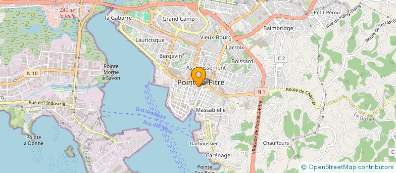 localisation de l'entreprise GEORGES COIFFURE BATIRENOV à POINTE A PITRE
