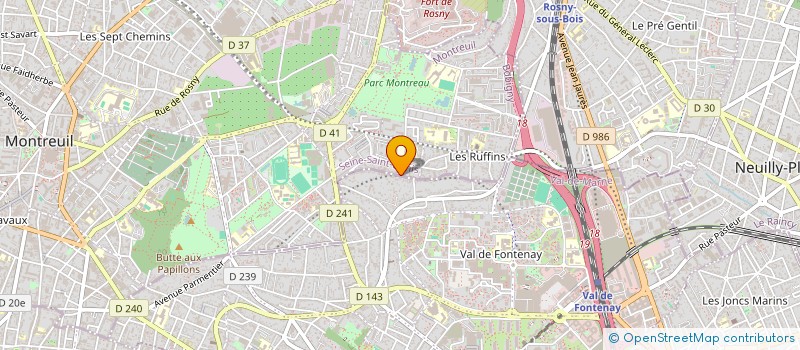 localisation de l'entreprise GEORGES FRERES S A R L à MONTREUIL