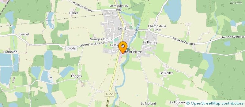 localisation de l'entreprise GEORGES GENILLON PLOMBERIE SANITAIRE CHAUFFAGE à LENT