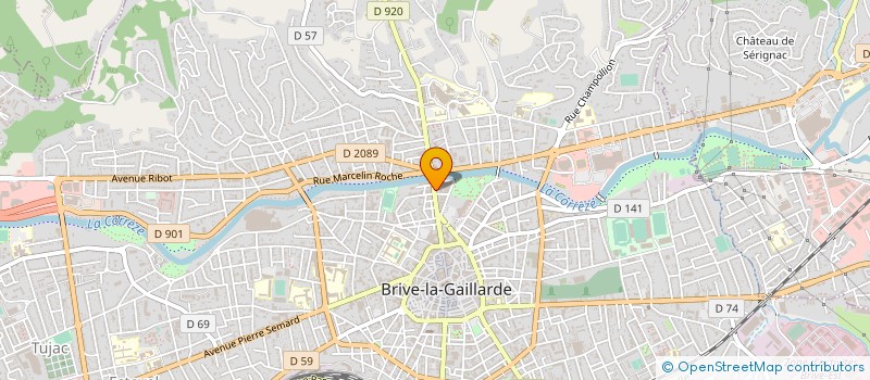 localisation de l'entreprise GEORGES GOUNET ET LEAL-DELZONGLE à BRIVE-LA-GAILLARDE