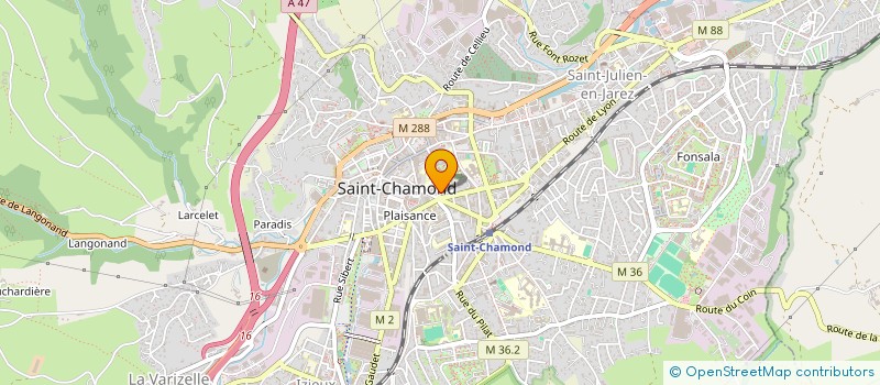 localisation de l'entreprise GEORGES LAPICORE,LA PASSION DES VINS à SAINT-CHAMOND