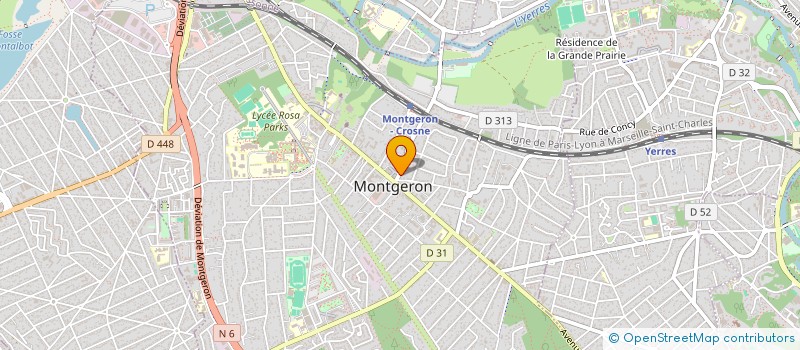 localisation de l'entreprise GEORGES LOUIS PERRIN CIE 4 à MONTGERON