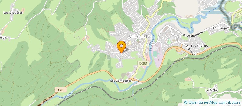 localisation de l'entreprise GEORGES MONNIN ET COMPAGNIE à VILLERS-LE-LAC