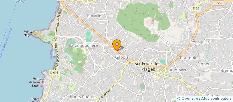localisation de l'entreprise GEORGES PIECES AUTO à SIX-FOURS-LES-PLAGES