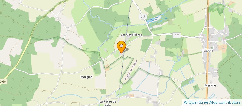 localisation de l'entreprise GEORGET PRODUCTION  BAUGE-EN-ANJOU