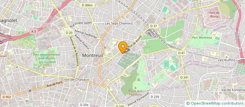 localisation de l'entreprise GEORGET ROY MECANIQUE à MONTREUIL