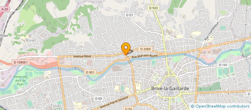 localisation de l'entreprise GEORGETTE LABROUE  BRIVE-LA-GAILLARDE