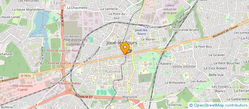 localisation de l'entreprise GEOSTATION à JOUE-LES-TOURS