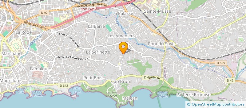 localisation de l'entreprise GEOSUD à TOULON