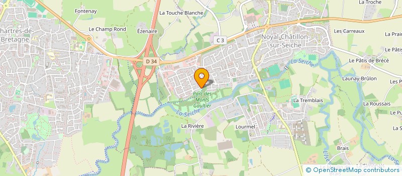 localisation de l'entreprise GEOTHERMIC SYSTEME RENNES  NOYAL-CHATILLON-SUR-SEICHE