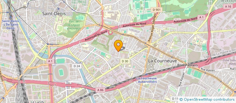 localisation de l'entreprise GEOTIRANTS à LA COURNEUVE
