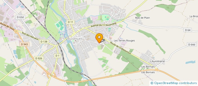 localisation de l'entreprise GEOTOP 97 à BUZANCAIS