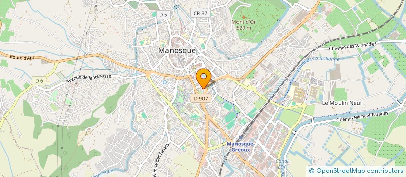localisation de l'entreprise GEOTOP APPLICATION à MANOSQUE