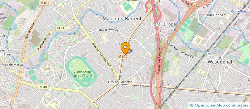 localisation de l'entreprise GEOUTILE à MARCQ-EN-BARŒUL