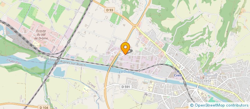 localisation de l'entreprise GEOVALLEES GEOMETRES-EXPERTS à CREST