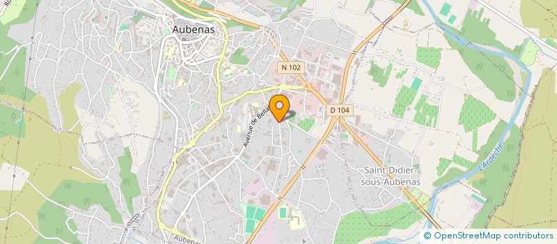 localisation de l'entreprise GEOVET à AUBENAS
