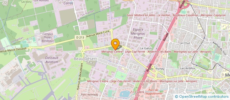 localisation de l'entreprise GEOVIVIER à MERIGNAC
