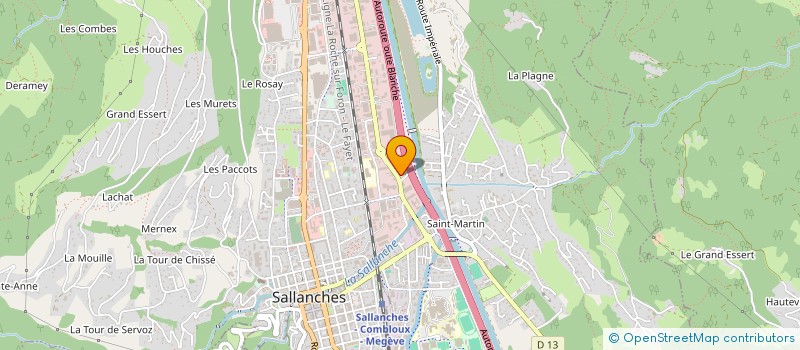 localisation de l'entreprise GEOX FRANCE à SALLANCHES