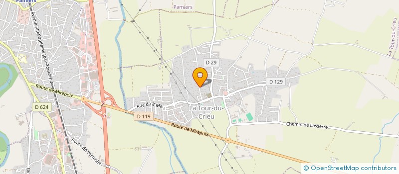 localisation de l'entreprise GEOY MUSIC à LA TOUR-DU-CRIEU