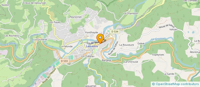 localisation de l'entreprise GEPB à LAMASTRE