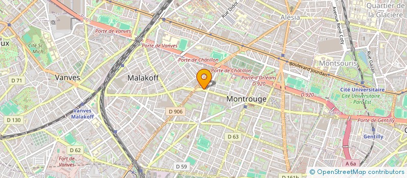 localisation de l'entreprise GEPE  MONTROUGE