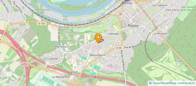 localisation de l'entreprise GEPEC AUMONERIE CATHOLIQ ENSEIG PUBLIQUE  POISSY