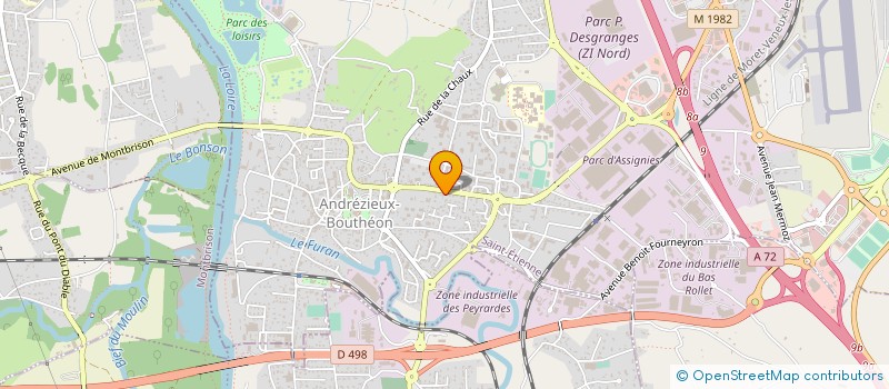 localisation de l'entreprise GEPETO  ANDREZIEUX-BOUTHEON