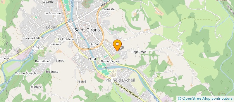 localisation de l'entreprise GERAC 133 à SAINT-GIRONS