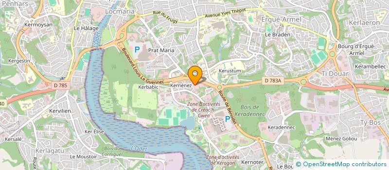 localisation de l'entreprise GERALD NAEGLE AUDIT ET EXPERTISE à QUIMPER