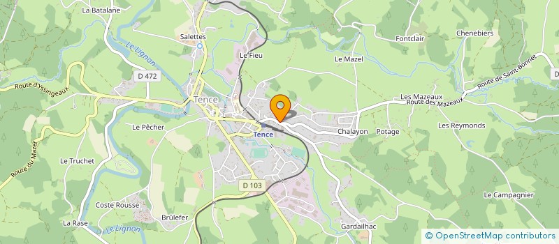 localisation de l'entreprise GERALD SERVICES  TENCE