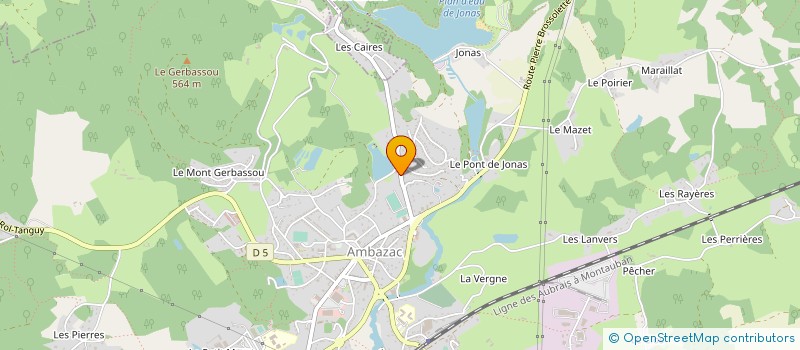 localisation de l'entreprise GERALDINE PEUCHAUD, CHRISTOPHE BEX ET SANDRINE BERGER NOTAIRES ASSOCIES  AMBAZAC