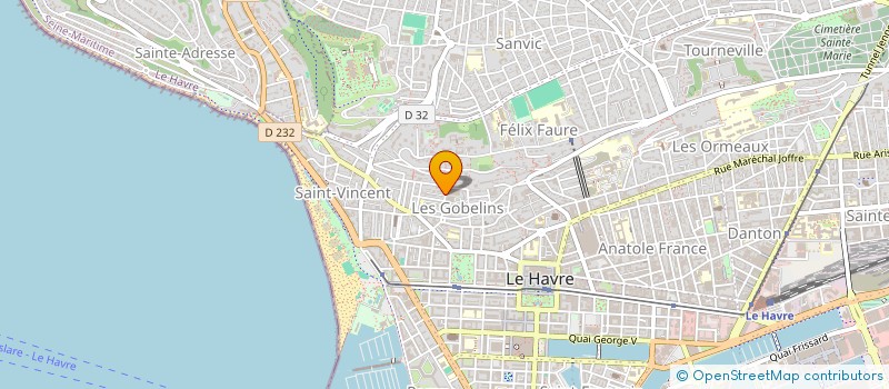 localisation de l'entreprise GERANCE 23 RUE FOUBERT à LE HAVRE