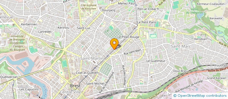 localisation de l'entreprise GERANCE GUYADER à BREST