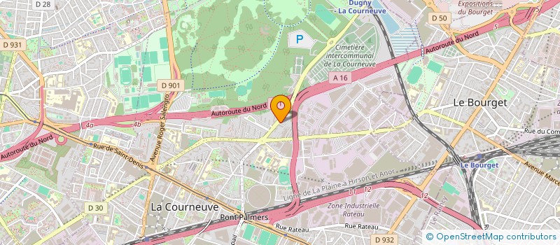 localisation de l'entreprise GERANIO à LA COURNEUVE