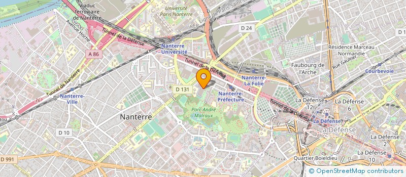 localisation de l'entreprise GERARD DE MOUSSAC PARTICIPATIONS GM à NANTERRE