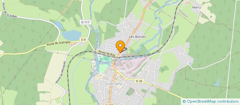 localisation de l'entreprise GERARD DURAT à GUERIGNY