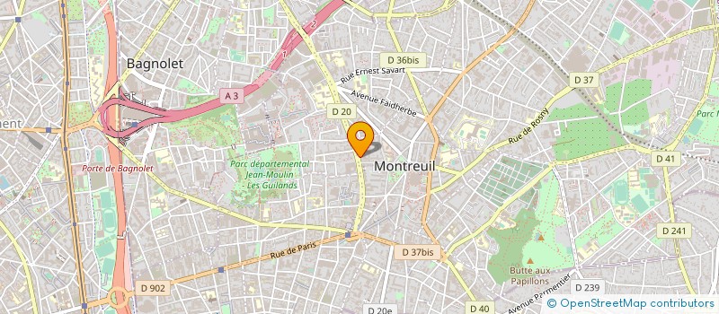localisation de l'entreprise GERARD ET FILS à MONTREUIL