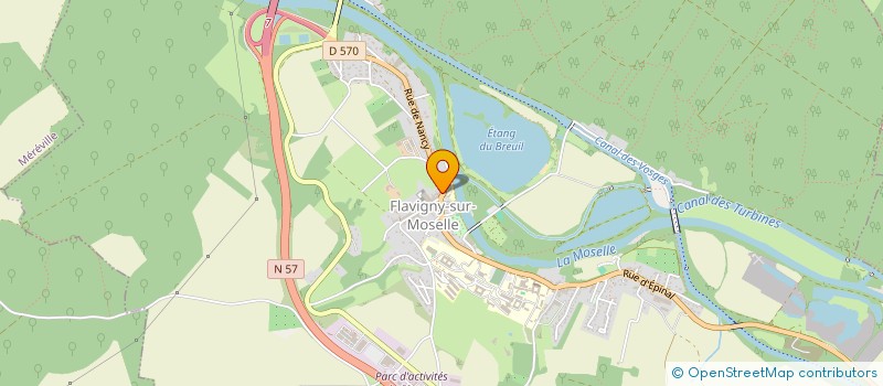 localisation de l'entreprise GERARD HUSSON  FLAVIGNY-SUR-MOSELLE