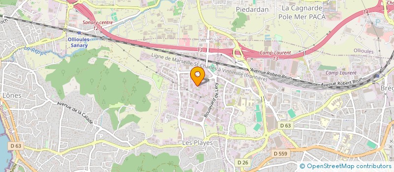 localisation de l'entreprise GERARD MAS SARL à SIX-FOURS-LES-PLAGES