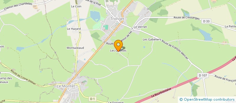 localisation de l'entreprise GERAUD  TRONGET