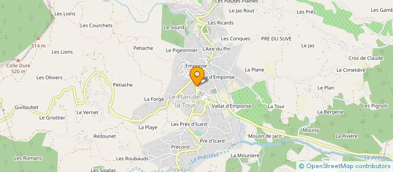 localisation de l'entreprise GERAUD ERIC ET MURIEL  LE PLAN-DE-LA-TOUR