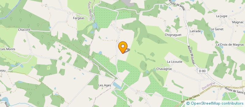 localisation de l'entreprise GERAUD MONTALEAU à SAINT CYR LES CHAMPAGNES