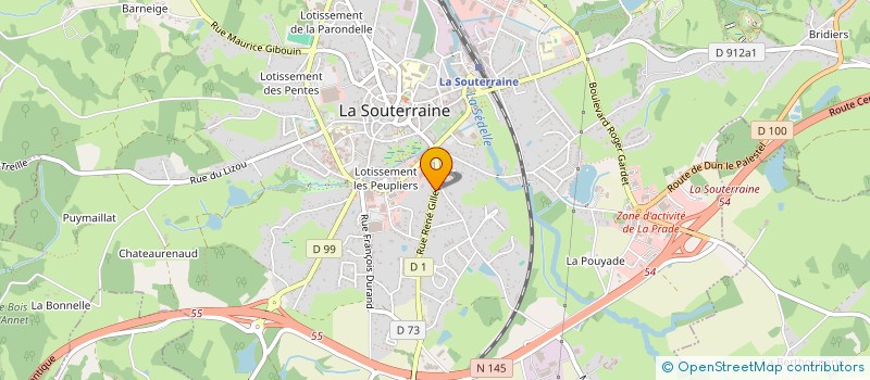 localisation de l'entreprise GERBAUD CHRISTOPHE  LA SOUTERRAINE