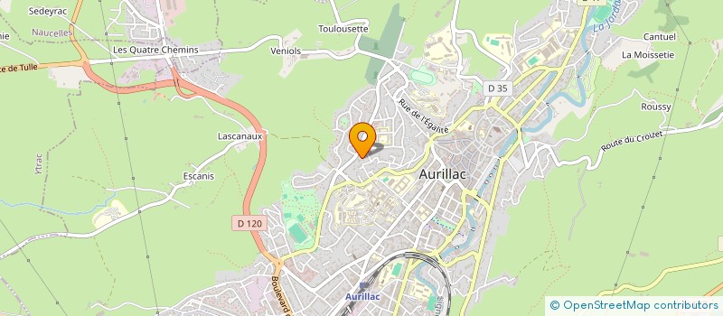 localisation de l'entreprise GERBEAU à AURILLAC