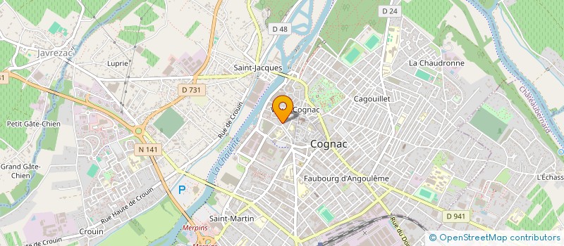 localisation de l'entreprise GERBIER CABINET DENTAIRE à COGNAC